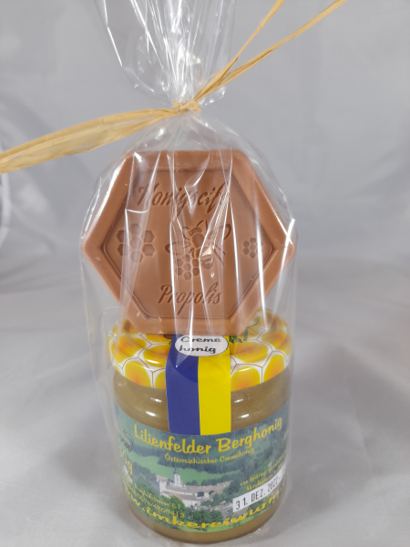 Set 250g Cremehonig mit Propolisseife